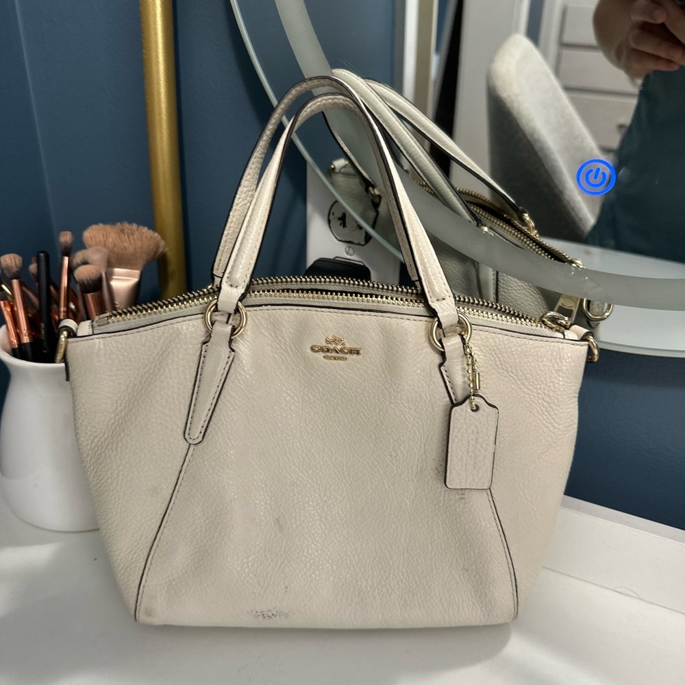 Coach Cream Leather Small Tote